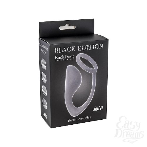  1:  Lola Toys Back Door Collection Black Edition         Button Anal Plug Grey 4216-02Lola