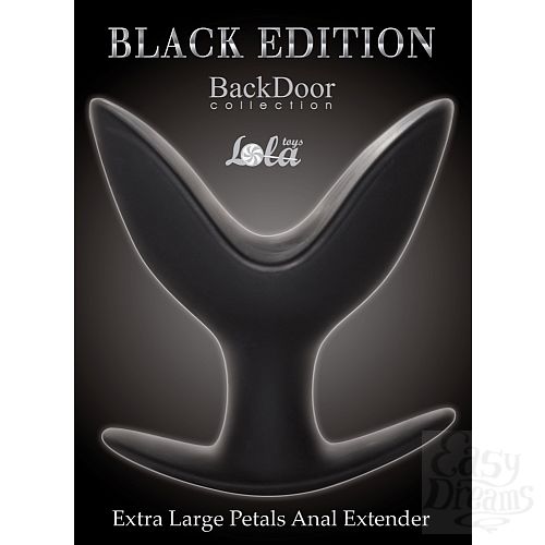 Фотография 1:  Lola Toys Back Door Collection Black Edition  Силиконовый анальный эспандер Extra Large Petals Anal Extender 4219-03Lola