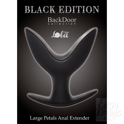 Фотография 1:  Lola Toys Back Door Collection Black Edition  Силиконовый анальный эспандер Large Petals Anal Extender 4219-02Lola