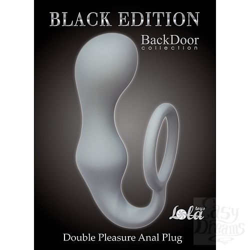  1:  Lola Toys Back Door Collection Black Edition       Double Pleasure Anal Plug Grey 4217-02Lola