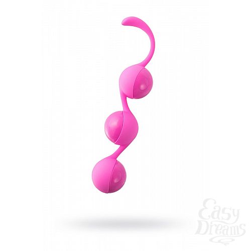 Фотография 2  Розовые тройные вагинальные шарики из силикона DELISH BALLS
