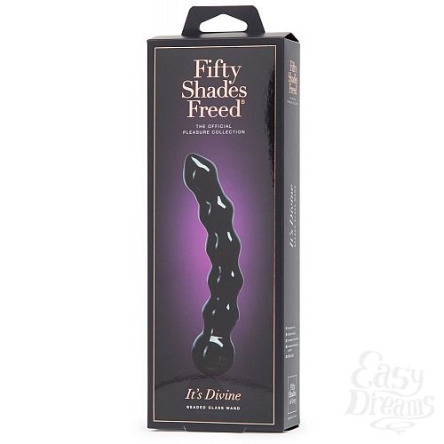  4  ׸   Fifty Shades Freed It s Divine Black Glass Beaded Dildo - 20,3 .