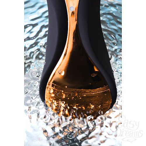 Фотография 10  Чёрно-золотой клиторальный вибромассажер WANAME Surf