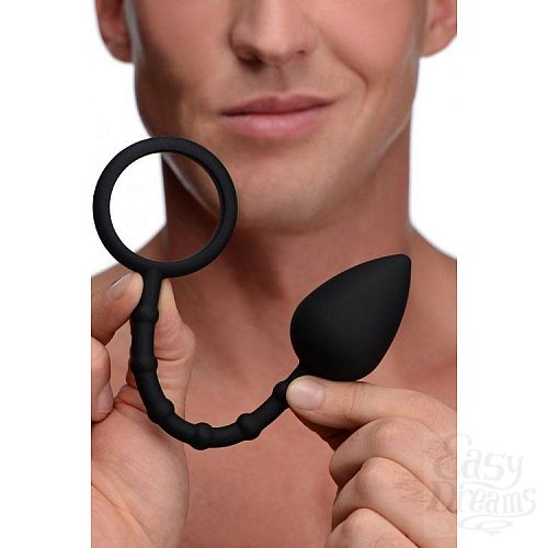  3        Imbed Silicone Anal Plug and Cock Ring