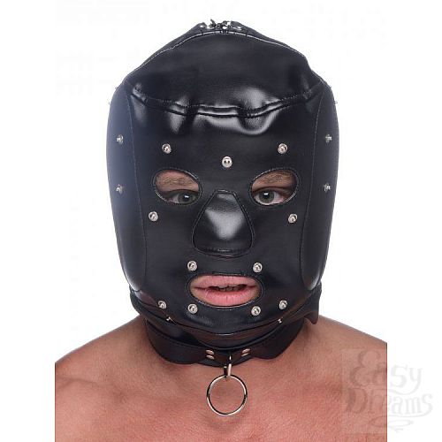  4  - Muzzled Universal BDSM Hood with Removable Muzzle