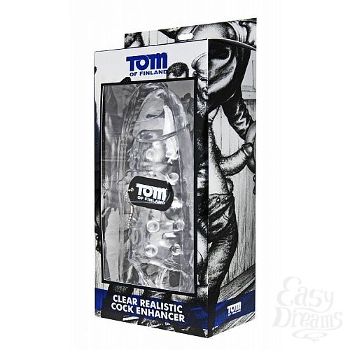  2         Tom of Finland Clear Realistic Cock Enhancer - 24 .