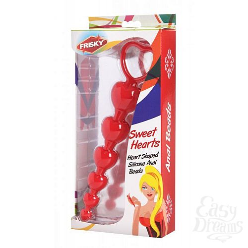  2     Sweet Heart Silicone Anal Beads - 18,4 .