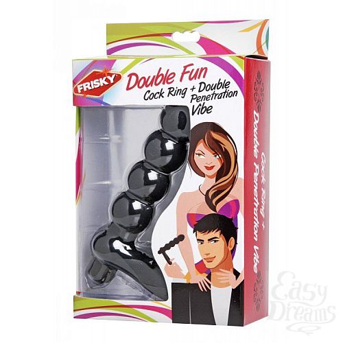  4      Double Fun Cock Ring with Double Penetration Vibe
