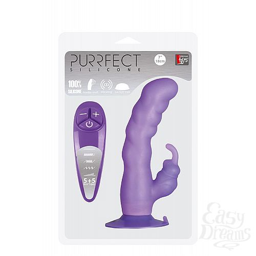  2         PURRFECT SILICONE SUCTION CUP DUO VIBE - 18 .