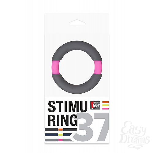 2     NEON STIMU RING 37MM GREY/PINK