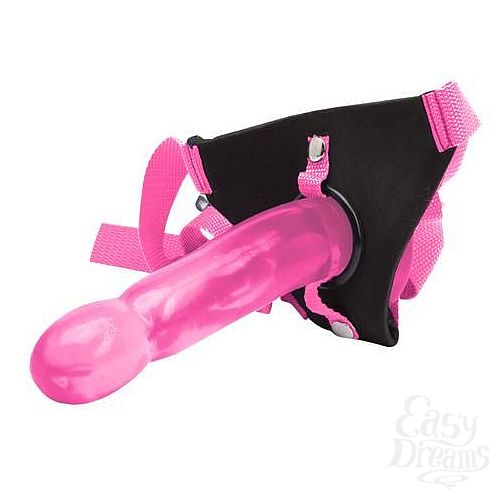  1:    Climax Strap-on Pink Ice Dong   Harness set - 17,8 .