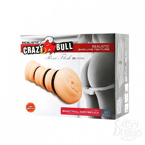 Фотография 6  Мастурбатор-вагина с утягивающими кольцами Crazy Bull Rossi Flesh 3D