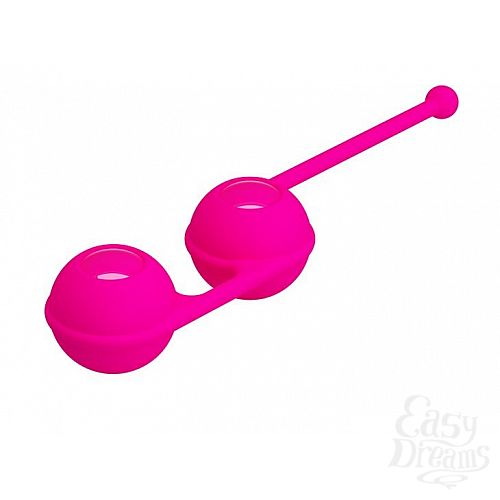 Фотография 1:  Ярко-розовые вагинальные шарики Kegel Tighten Up III
