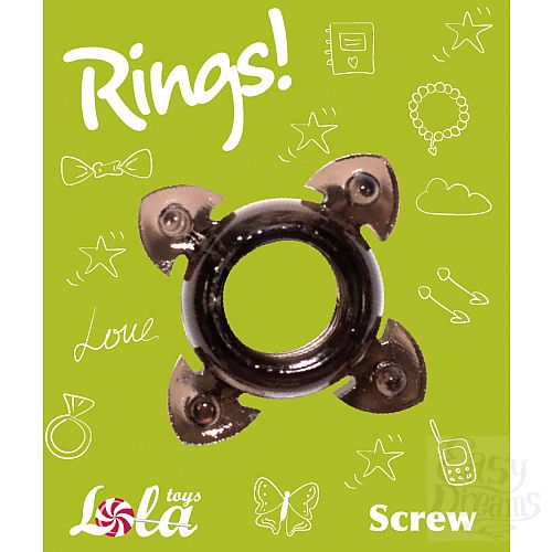  2  Lola Toys Rings!    Rings Screw black 0112-41Lola
