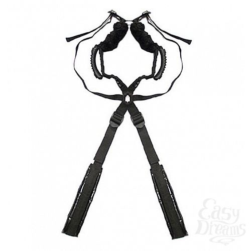 Фотография 2  Чёрный бондажный комплект Romfun Sex Harness Bondage на сбруе