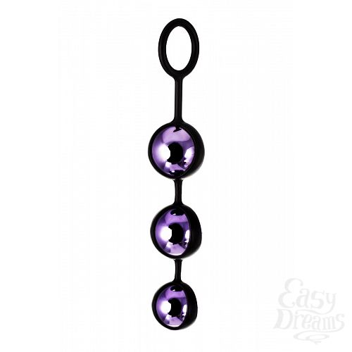 Фотография 1:  Фиолетово-черные тройные вагинальные шарики TOYFA A-toys
