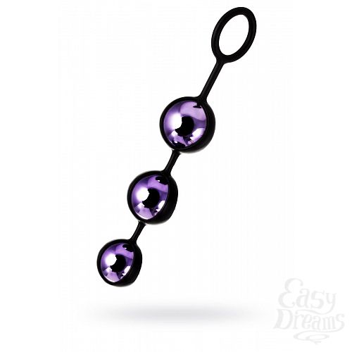 Фотография 2  Фиолетово-черные тройные вагинальные шарики TOYFA A-toys