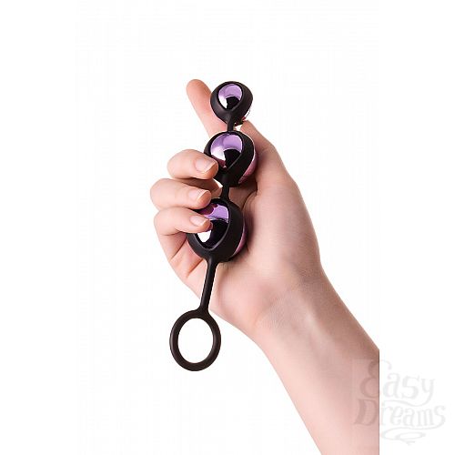 Фотография 5  Фиолетово-черные тройные вагинальные шарики TOYFA A-toys