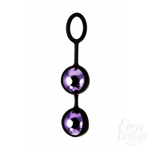 Фотография 1:  Фиолетово-чёрные вагинальные шарики TOYFA A-toys