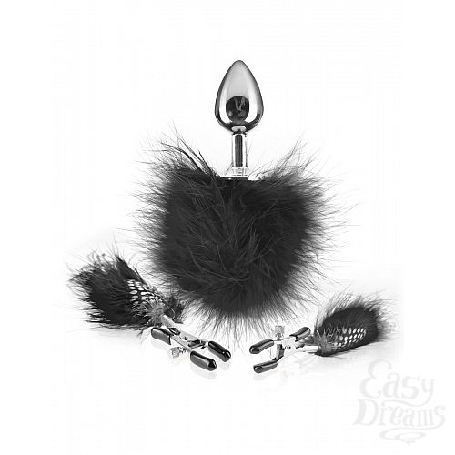  2   Feather Nipple Clamps   Butt Plug:        