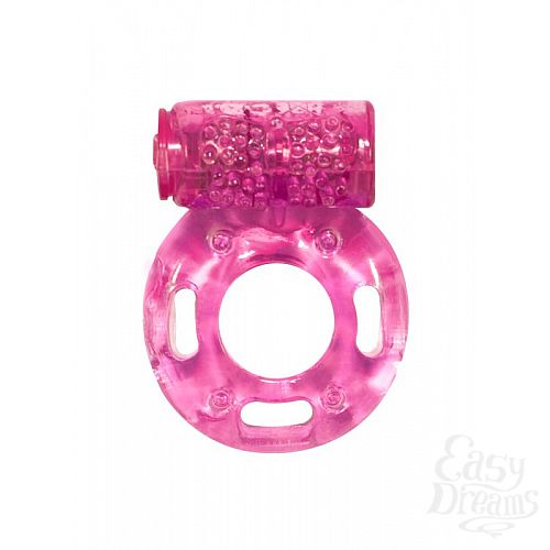 Фотография 1:  Розовое эрекционное кольцо с вибрацией Rings Axle-pin
