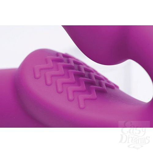 Фотография 2  Ярко-розовый безремневой вибрострапон Evoke Vibrating Strapless Silicone Strap-on Dildo