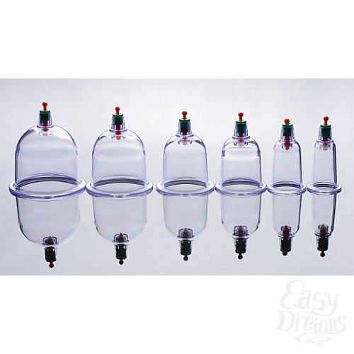  3      Sukshen 6 Piece Cupping Set with Acu-Points