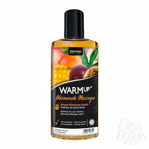 Фотография 1:  Разогревающий массажный гель Joy Division WARMup с ароматом манго и маракуйи - 150 мл.