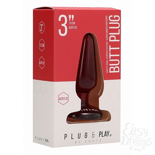  2     Butt Plug Basic 3 Inch - 7,6 .