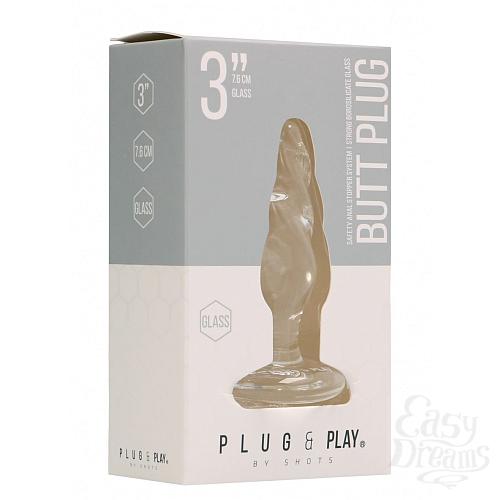  2     Butt Plug Rounded 3 Inch - 7,6 .