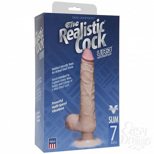  4    The Realistic Cock ULTRASKYN Vibrating 7  Slim - 22,1 .