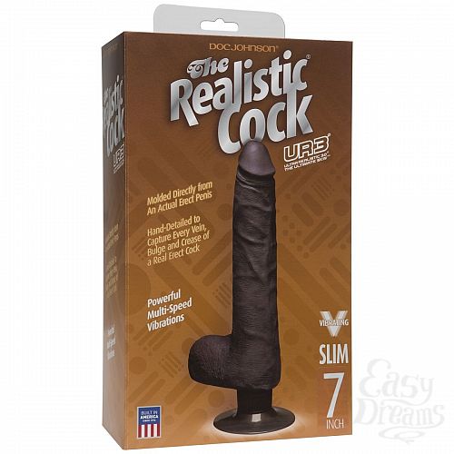  4    The Realistic Cock ULTRASKYN Vibrating 7  Slim - 22,1 .