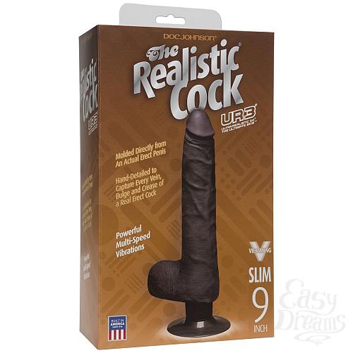  4   - The Realistic Cock ULTRASKYN Vibrating 9  Slim - 26,1 .