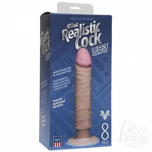  2  - The Realistic Cock ULTRASKYN Without Balls Vibrating 8  - 24,1 .