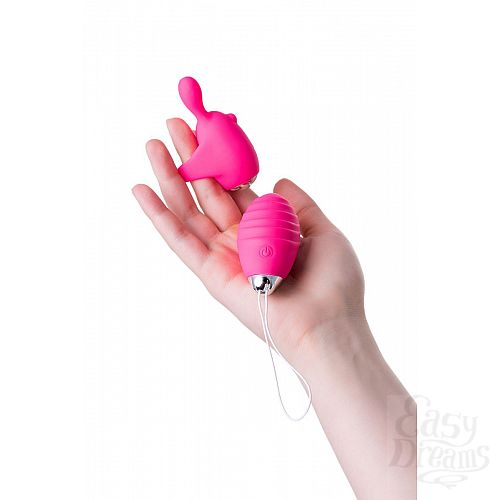 Фотография 18  Розовый набор VITA: вибропуля и вибронасадка на палец 