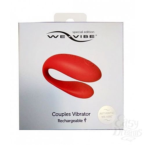 Фотография 1:  Красный вибратор для пар We-vibe Special Edition