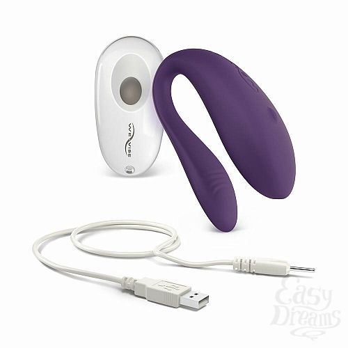 Фотография 1:  Фиолетовый вибратор для пар We-vibe Unite 2.0