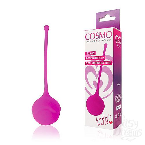 Фотография 1:  Розовый вагинальный шарик Cosmo