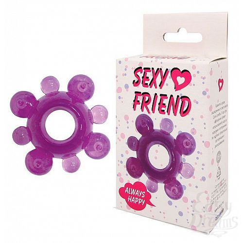 Фотография 2  Фиолетовое эрекционное кольцо Sexy Friend 
