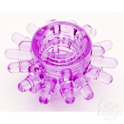 Фотография 1:  Фиолетовое гелевое эрекционное кольцо (ToyFa 818003-4)