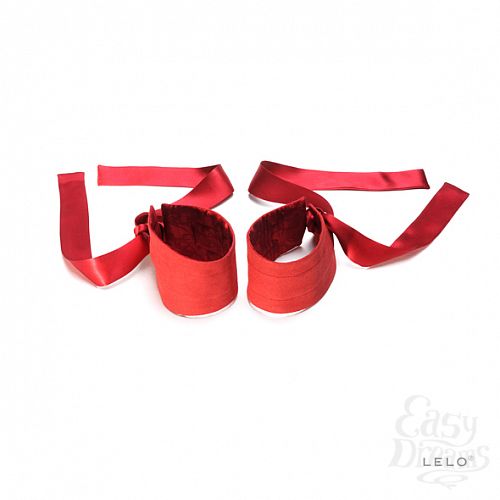  1: LELO   Lelo - Etherea Silk Cuffs Red