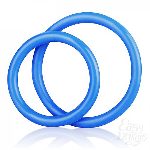  2 Blueline,           SILICONE COCK RING SET BLM4005-BLU