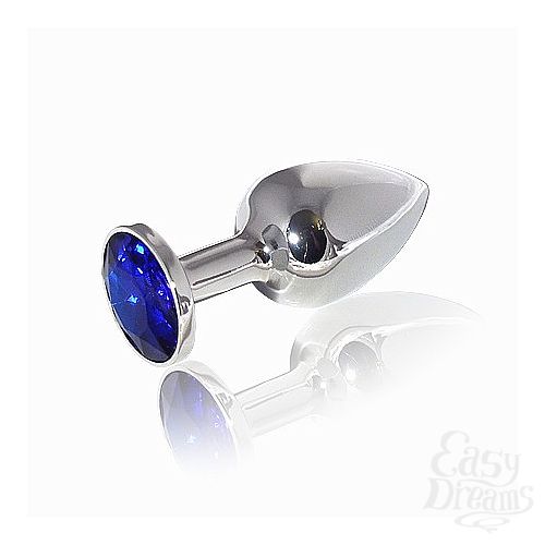  1:    Butt Plug Silver Small Blue