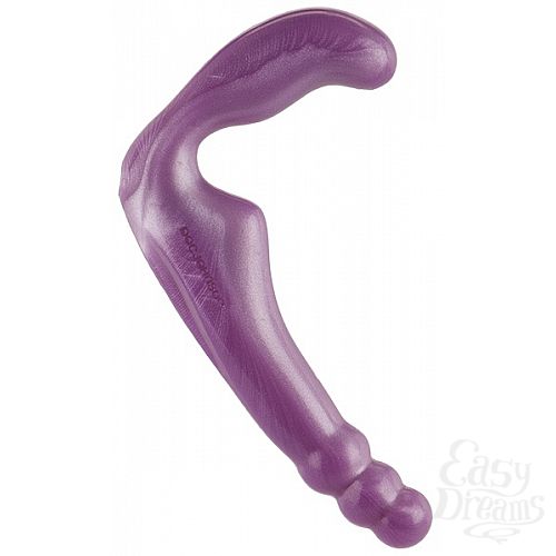 Фотография 1:  Безремневой фиолетовый страпон из силикона THE GAL PAL