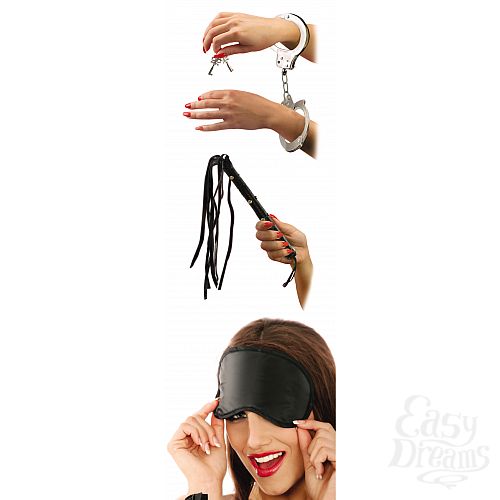 Фотография 2  набор: наручники, плетка и маска