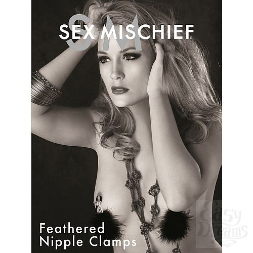  2 Sexandmischief    Feathered Nipple Clamps