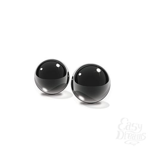  2 PipeDream   Medium Black Glass Ben-Wa Balls   