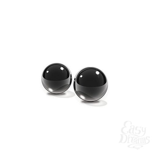  2 PipeDream   Small Black Glass Ben-Wa Balls   