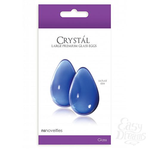  1: Scala Selection,   CRYSTAL LARGE GLASS EGGS BLUE NSN-0703-27