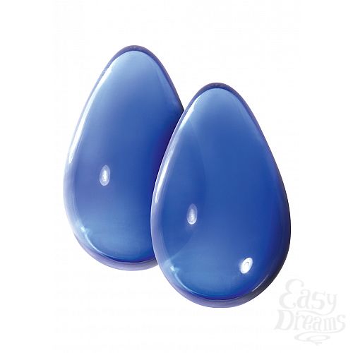  2 Scala Selection,   CRYSTAL LARGE GLASS EGGS BLUE NSN-0703-27